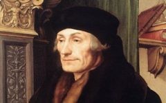 Le pionnier de la théologie humaniste catholique, Desiderius Erasmus en 1523 peint par Hans Holbein le Jeune (Crédit : Wikimedia commons)