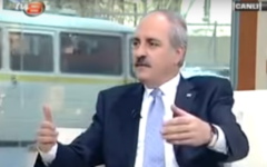 Numan Kurtulmus, vice-Premier ministre et porte-parole du gouvernement turc. (Crédit : capture d'écran YouTube)