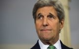 Le Secrétaire d'Etat américain John Kerry, fait une déclaration sur la Syrie au département d'Eta,t à Washington, D.C., le 15 mars 2016. (Crédit : Jim Watson/AFP)