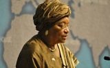 Ellen Johnson-Sirleaf, présidente du Liberia, pendant une conférence sur les défis de la reconstruction après-guerre, le 13 juin 2011. (Crédit : Chatham House - Ellen Johnson-Sirleaf, CC BY 2.0, via WikiCommons)