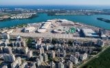 Une vue aérienne du parc olympique de Rio 2016 au cours de sa construction (Crédit : Gabriel Heusi/Brasil2016.gov.br/via JTA)