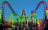 Photo d'une montagne russe d'un parc Six Flags, situé à Mexico (Crédit : Wikimedia Commons BY 3.0)