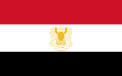 Drapeau de l'Egypte (Crédit : Wikimedia Commons)
