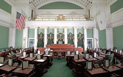 Le Sénat de l'état du Rhode Island, le 11 décembre 2009. (Crédit : Wikimedia Commons)