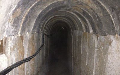 Tunnel découvert entre la bande de Gaza et Israël, le 13 octobre 2013. (Crédit : Times of Israel/Mitch Ginsburg)