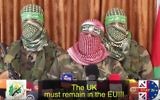Vidéo parodique de l'organisation de la droite nationale israélienne Regavim montrant le Hamas appelant les Anglais à voter contre le maintien du Royaume-Uni dans l'Union européenne, diffusée en juin 2016. (Crédit : capture d'écran YouTube/Regavim)
