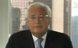 David Friedman, conseiller de Donald Trump, sur la Deuxième chaîne israélienne, le 22 juin 2016. (Crédit : capture d'écran Deuxième chaîne)
