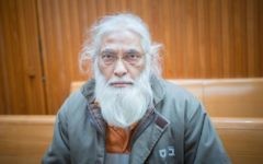 Goel Ratzon, gourou de secte polygame, pendant une audience devant la Cour suprême à Jérusalem, le 29 février 2016. (Crédit : Yonatan Sindel/Flash90)