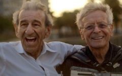 Saul Dreier, à gauche, et Reuwen ‘Ruby’ Sosnowicz en Floride en 2015. (Crédit : autorisation de Reuwen Sosnowicz/JTA)