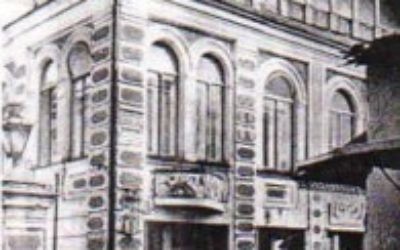 Une carte postale de la Grande synagogue de Vilnius, avant sa destruction. (Crédit : usage loyal/Wikipedia)