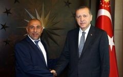 Le député Taieb Abou Arar, de la Liste arabe unie, et le président turc Recep Tayyip Erdogan. (Crédit : autorisation)