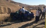 Le site de l'accident de voiture mortel près d'Arad, le 13 juillet 2016. (Photo: Magen David Adom)