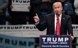 Donald Trump, candidat républicain à la présidentielle, pendant un meeting de campagne à Concord, en Caroline du Nord, le 7 mars 2016. (Crédit : AFP/Sean Rayford/Getty Images)
