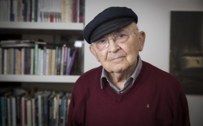 Aharon Appelfeld, rescapé de la Shoah et écrivain israélien (Crédit : Hadas Parush/Flash90)