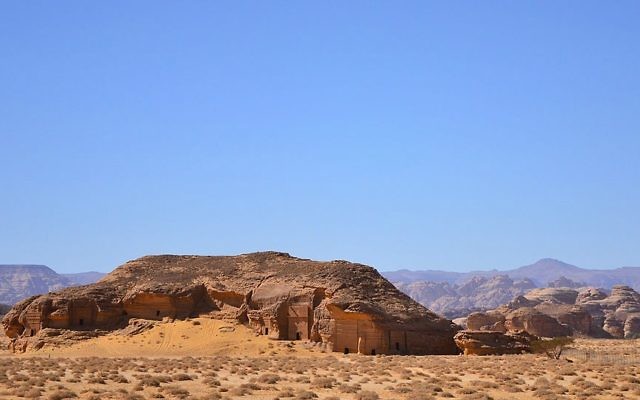 Vue de Tema, son nom biblique, au nord ouest de l'Arabie saoudite. (Crédit : Madain Saleh/WikiCommons)