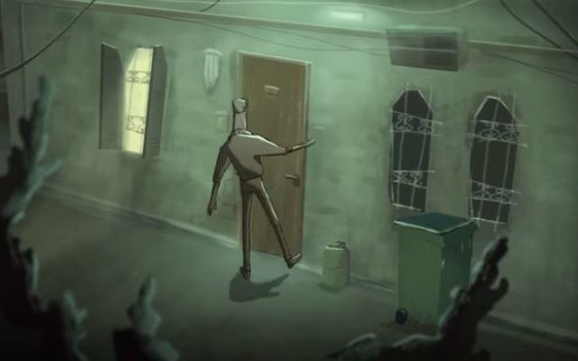 Une capture d'écran du film d'animation « Scapegoat » de Gal Haklay et Shulamit Tager (Crédit : Capture d'écran YouTube)