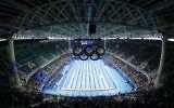 La piscine olympique de Rio de Janeiro, le 7 août 2016. Illustration. (Crédit : AFP/Odd Andersen)