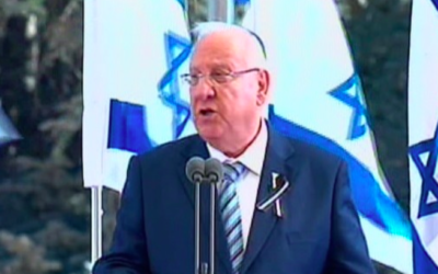 Le président Reuven Rivlin, le 30 septembre 2016. (Crédit : capture d'écran Deuxième chaîne)