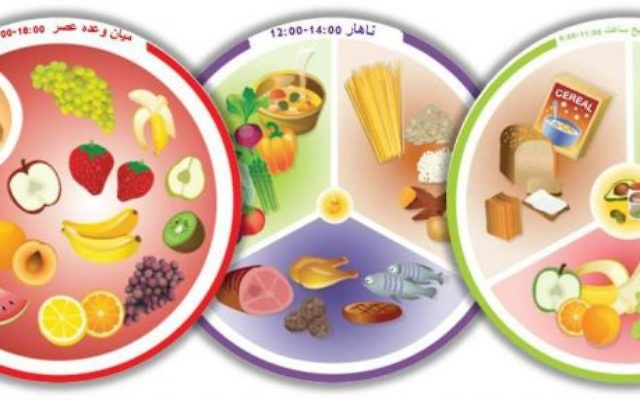 La version farsi des assiettes "Plate my Meal". (Crédit : autorisation) La version farsi des assiettes "Plate my Meal". (Crédit : autorisation)