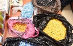 De fausses pilules de la dysfonction érectile, mieux connues sous leur nom commercial, le Viagra. (Crédit : police israélienne)