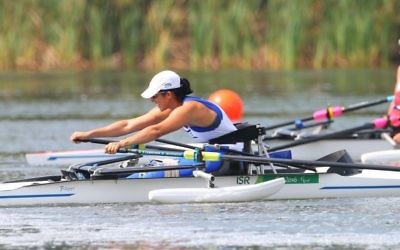 Moran Samuel pendant sa course à Rio, le 11 septembre 2016. (Crédit : IGOR MEIJER / Autorisation Daniel Rowing Center)