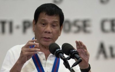 Rodrigo Duterte (Crédit : AFP/Pool/Noel Celis)