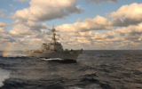 L'USS Mason dans l'Atlantique, le 14 janvier 2011. (Crédit : US Navy/Anna Wade)