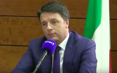 Matteo Renzi, Premier ministre italien. (Crédit : capture d'écran YouTube)