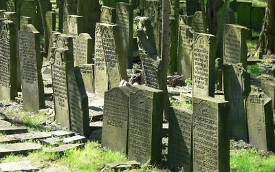 Les tombes ashkénazes du cimetière juif de Hambourg, le Jüdischer Friedhof Altona, qui a été fondé en 1611, photographiées en avril 2015. (Crédit : Wolfgang Meinhart - Travail personnel/CC BY-SA 3.0/WikiCommons)
