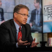 Jeffrey Goldberg, du journal The Atlantic, apparaissant dans “Meet the Press” à Washington, le 13 juillet 2014. (Crédit : William B. Plowman/NBC/NBC NewsWire via Getty Images via JTA)