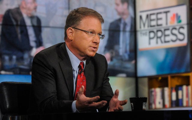 Jeffrey Goldberg, du journal The Atlantic, apparaissant dans “Meet the Press” à Washington, le 13 juillet 2014. (Crédit : William B. Plowman/NBC/NBC NewsWire via Getty Images via JTA) Jeffrey Goldberg, du journal The Atlantic, apparaissant dans “Meet the Press” à Washington, le 13 juillet 2014. (Crédit : William B. Plowman/NBC/NBC NewsWire via Getty Images via JTA)