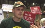 Un négationniste présent au rassemblement de campagne du candidat républicain Donald Trump dans le Nevada, le 5 octobre 2016. Il a déclaré que les Nazis "n'ont pas voulu gazer six millions de personnes." (Crédit : capture d'écran)