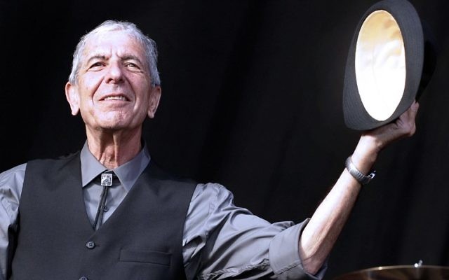 Leonard Cohen au Festival international de Beincassim. (Crédit : Diego Tuson/AFP)