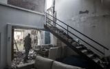Vue générale des dégâts causés dans une maison brûlée à Haïfa après un incendie de forêt, le le 25 novembre 2016 . (Crédit : AFP/jack Guez)