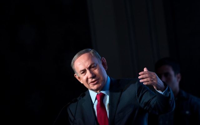 Le Premier ministre Benjamin Netanyahu pendant la conférence diplomatique du Jerusalem Post, à Jérusalem, le 23 novembre 2016. (Crédit : Miriam Alster/Flash90)