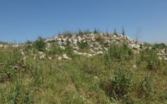 Les ruines du village arabe de Beit Nattif, dans une forêt du KKL. (Crédit : (Davidbena/CC BY-SA/Wikipedia)