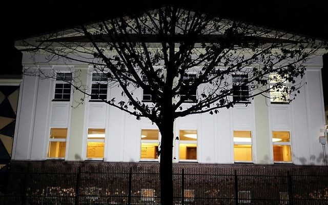 La maison du Habad à Berlin, en Allemagne, le 29 janvier 2015. (Crédit : Yaakov Naumi/Flash90) La maison du Habad à Berlin, en Allemagne, le 29 janvier 2015. (Crédit : Yaakov Naumi/Flash90)