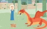Dani et son dragon parlent des options de chauffage pour les habitants de Jérusalem dans cet hommage à Game of Thrones. (Crédit : Capture d'écran Facebook)