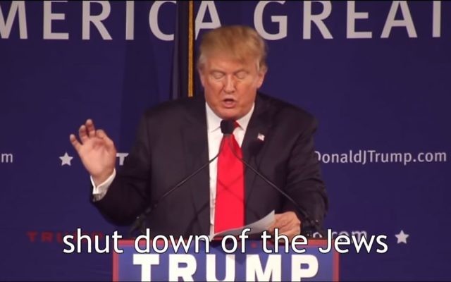 Le candidat républicain à la présidentielle américaine Donald Trump, dans une publicité du Truth PAC, diffusée juste avant l'élection de novembre 2016. (Crédit : capture d'écran YouTube)