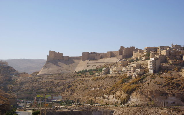 Citadelle de Karak, en Jordanie (Crédit : Berthold Werner/CC BY 3.0) Citadelle de Karak, en Jordanie (Crédit : Berthold Werner/CC BY 3.0)