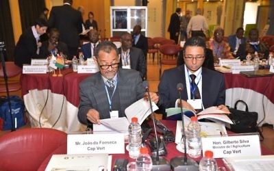 Les délégués d'Afrique de l'ouest lors d'une conférence agricole en Israël, le 5 décembre 2016 (Crédit : Mashav)