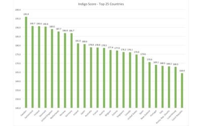 Les 25 meilleurs pays de l'Indigo Index - cliquez pour agrandir (Crédit : Autorisation)