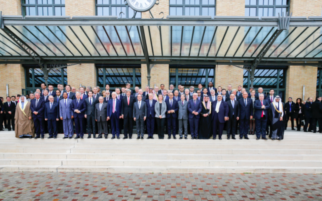 Les 70 pays représentés à la conférence de paix pour le Proche Orient organisée à Paris, le 15 janvier 2017. (Crédit : ministère français des Affaires étrangères)
