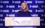La députée de l'Union sioniste Tzipi Livni lors de la conférence de l'INSS à Tel Aviv,  le 24 janvier 2017. (Crédit : Chen Galili/autorisation)