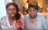 Diamond et Silk, deux fans de Donald Trump, soutiennent Israël après le vote de la résolution 2334 du Conseil de sécurité des Nations unies et le discours sur la paix au Moyen Orient de John Kerry, en décembre 2016. (Crédit : capture d'écran YouTube)