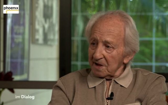 Noah Klieger, journaliste sportif, rescapé d'Auschwitz (Crédit: capture d'écran/Youtube)