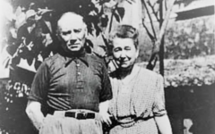 Charles et Marie-Louise Grasset, Justes parmi les Nations, commerçant dans le tissu sauvèrent la vie d'un enfant juif durant les années 42-44 en Vendée (Crédit : Capture d'écran/Mémorial Yad Vashem)