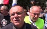 Drazen Keleminec, leader d'un parti d'extrême droite croate, en 2016. (Crédit : capture d'écran YouTube)
