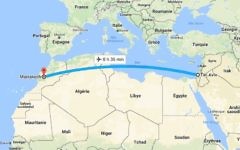 Une nouvelle ligne Tel-Aviv Marrakech-Casablanca pour le printemps 2017 (Crédit: Google Map)