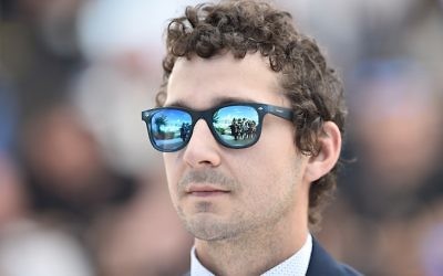 Shia LeBeouf lors de la séance de photos à l'occasion de la projection d'"American Honey" au festival de Cannes, le 15 mai 2016 (Crédit : Pascal Le Segretain/Getty Images)